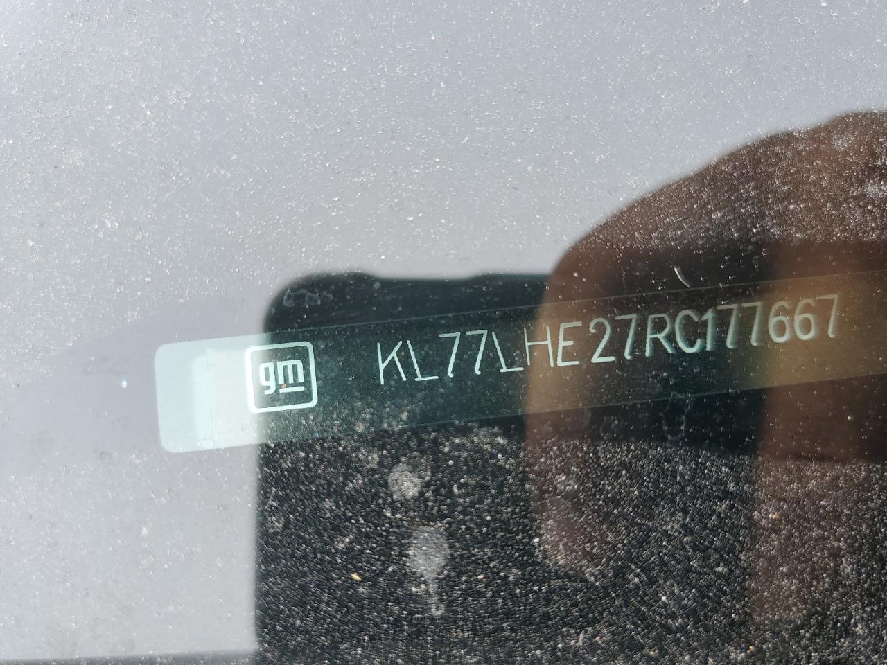 2024 Chevrolet Trax 1Lt VIN: KL77LHE27RC177667 Lot: 90002765