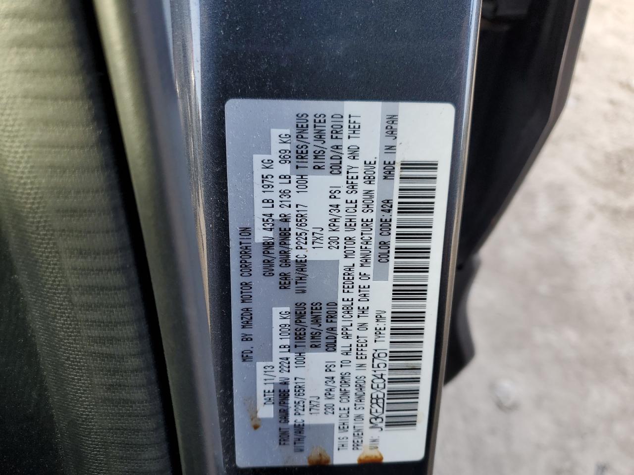 2014 Mazda Cx-5 Sport VIN: JM3KE2BEXE0415761 Lot: 91508205