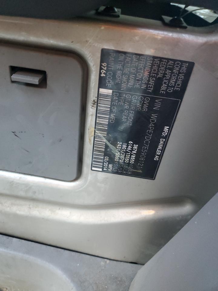 2014 Mercedes-Benz Sprinter 2500 VIN: WD4PE7DC7E5908121 Lot: 91253265