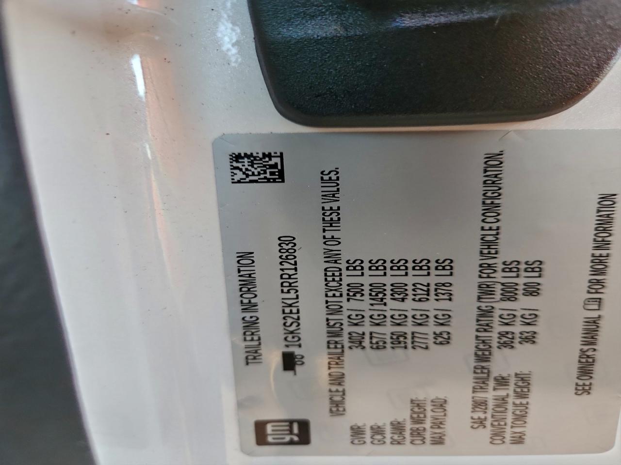 2024 GMC Yukon Denali Ultimate VIN: 1GKS2EKL5RR126830 Lot: 94327905