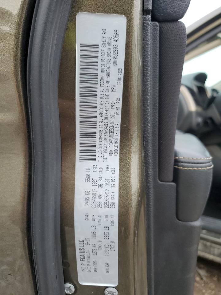 2016 Jeep Cherokee Latitude VIN: 1C4PJMCB5GW163511 Lot: 92864695