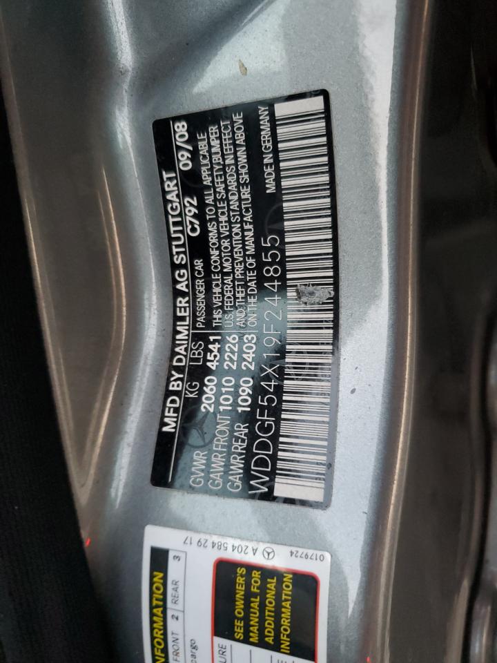 2009 Mercedes-Benz C 300 VIN: WDDGF54X19F244855 Lot: 92876205