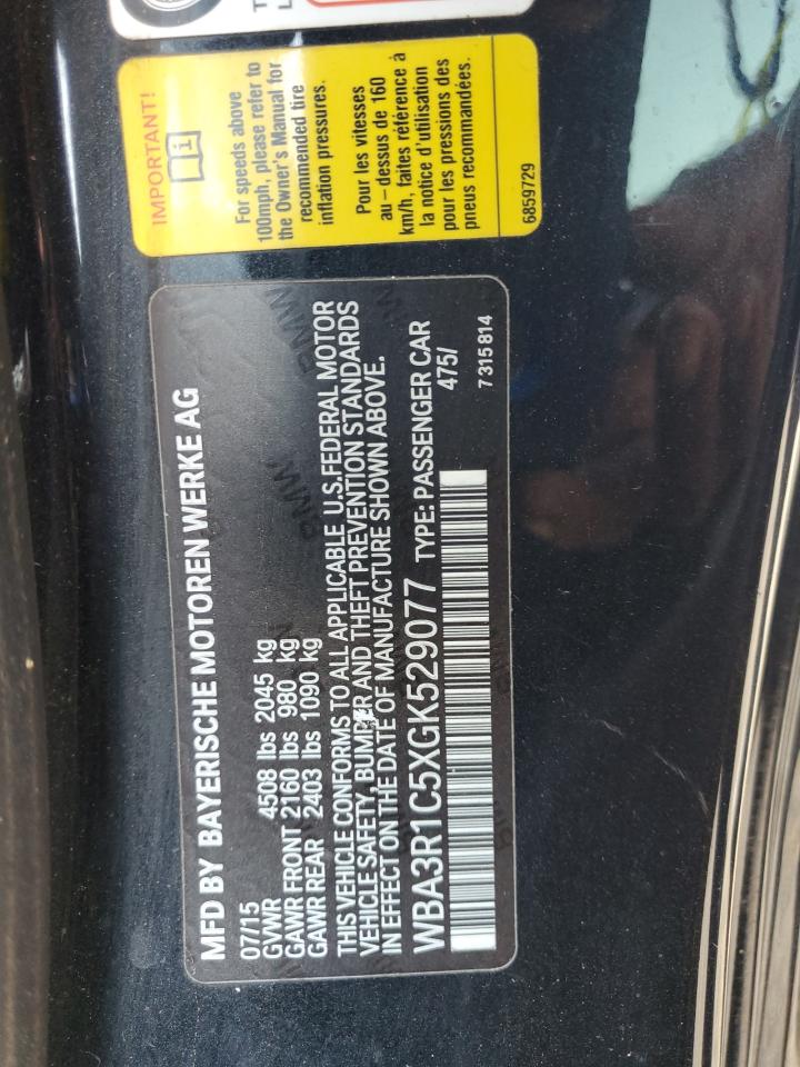 2016 BMW 435 I VIN: WBA3R1C5XGK529077 Lot: 93739325