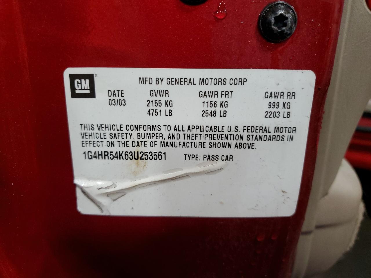 2003 Buick Lesabre Limited VIN: 1G4HR54K63U253561 Lot: 91939535