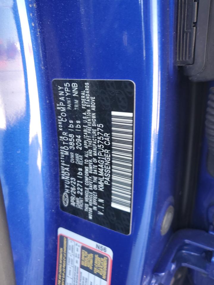 2023 Hyundai Elantra Sel VIN: KMHLM4AG1PU575775 Lot: 91359485