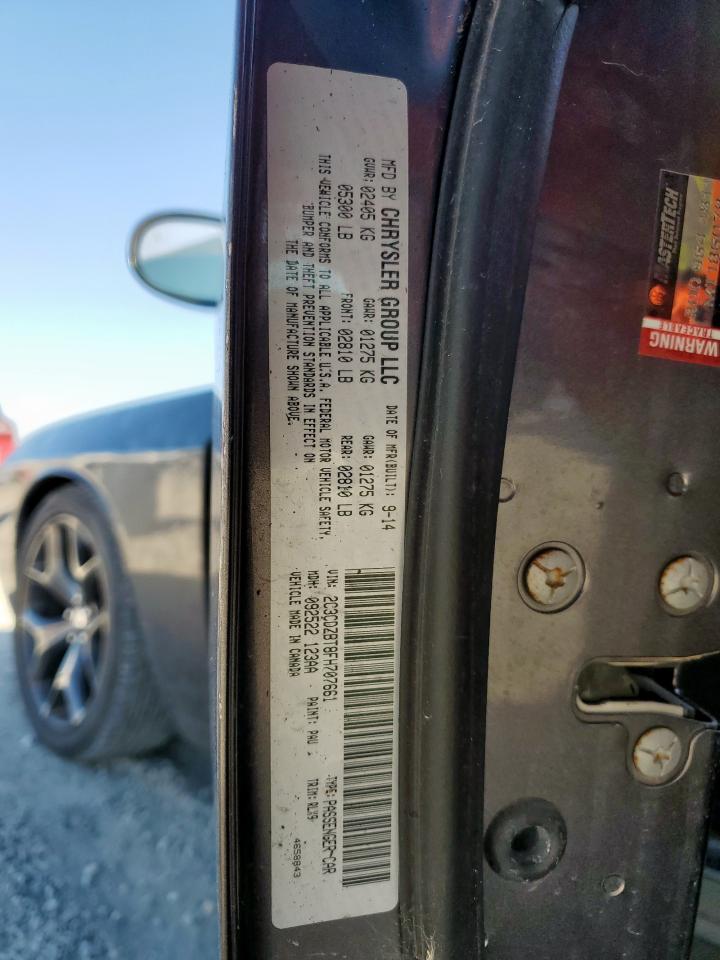 2015 Dodge Challenger Sxt Plus VIN: 2C3CDZBT8FH707661 Lot: 92062865