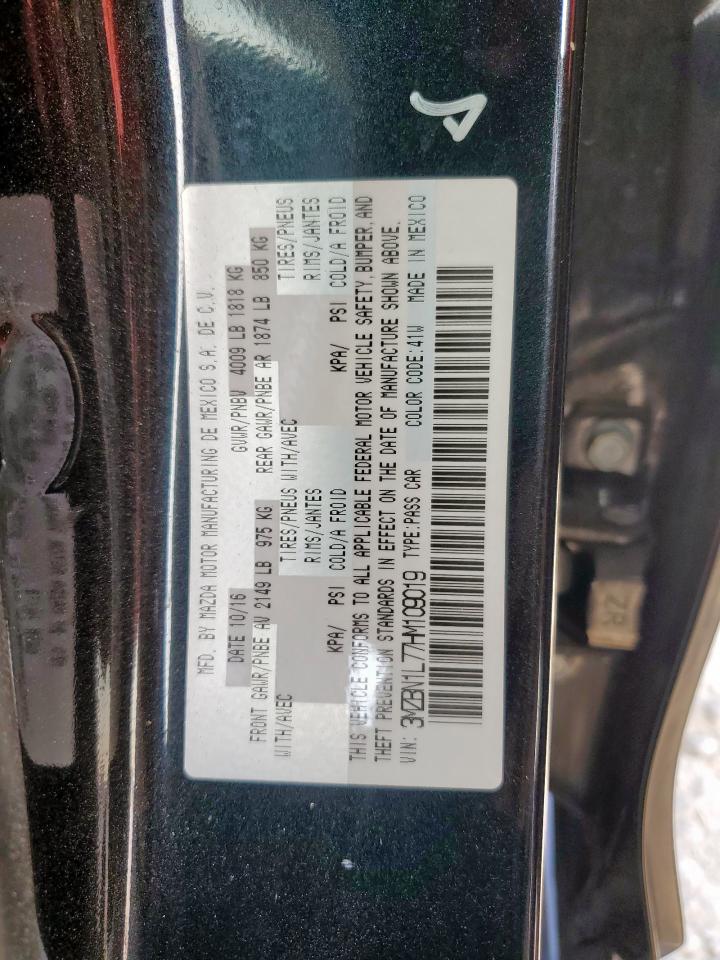 2017 Mazda 3 Touring VIN: 3MZBN1L77HM109019 Lot: 93149665