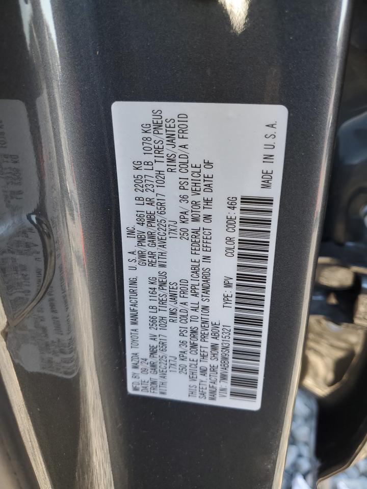 2025 Mazda Cx-50 Preferred VIN: 7MMVABBM9SN315321 Lot: 92121685