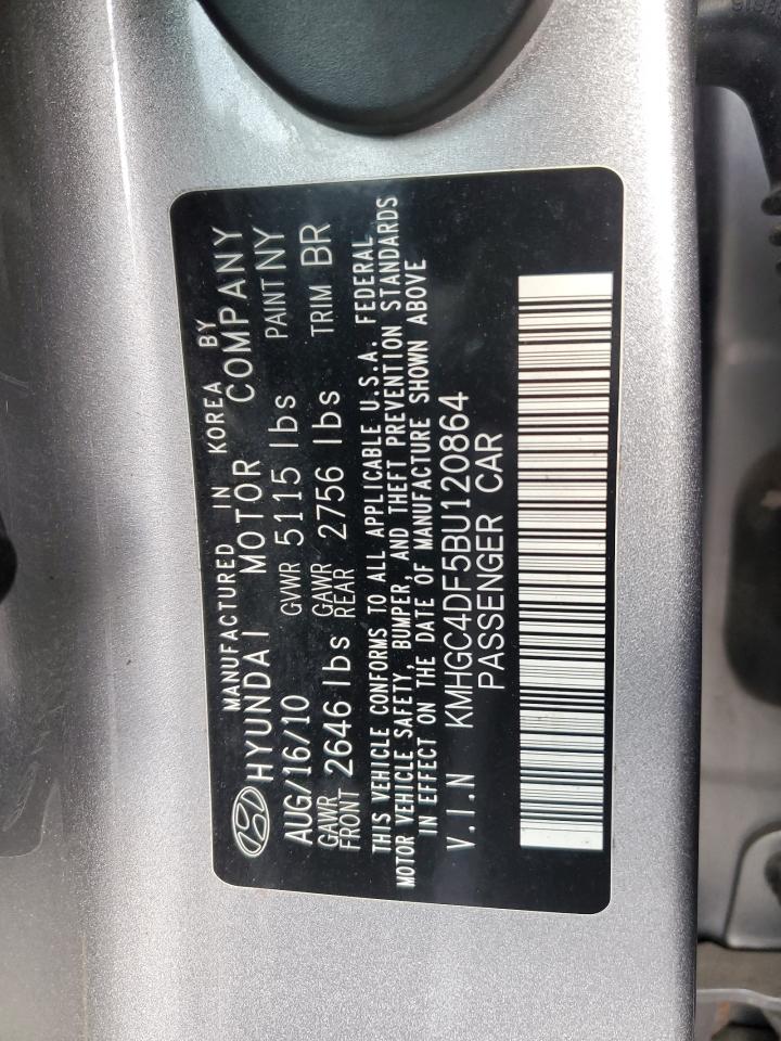 2011 Hyundai Genesis 4.6L VIN: KMHGC4DF5BU120864 Lot: 92681085