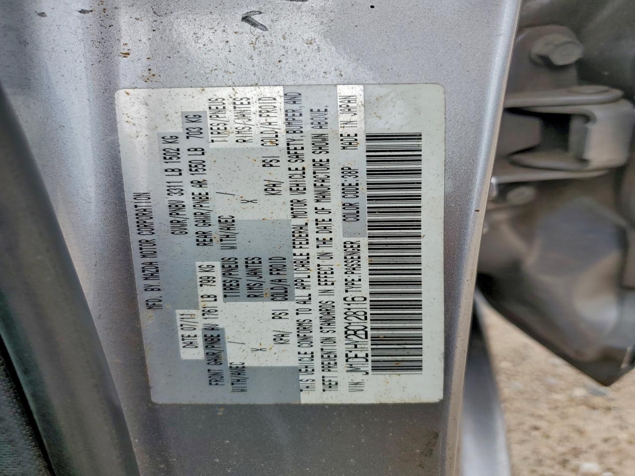 2011 Mazda Mazda2 VIN: JM1DE1HY2B0128116 Lot: 93539895