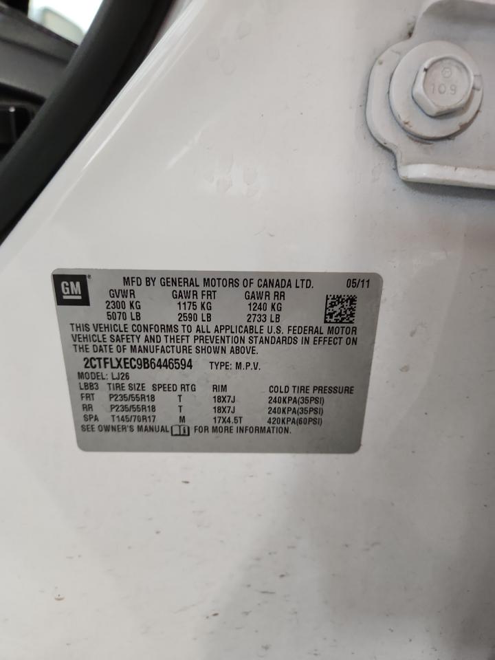 2011 GMC Terrain Slt VIN: 2CTFLXEC9B6446594 Lot: 91942665