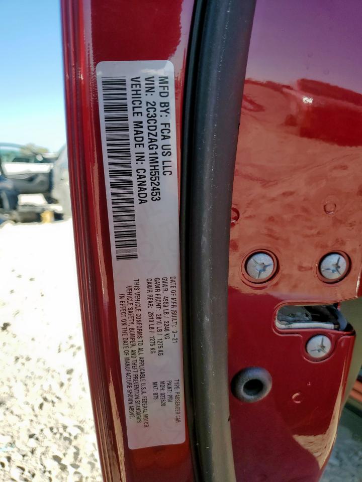 2021 Dodge Challenger Sxt VIN: 2C3CDZAG1MH552453 Lot: 92658815