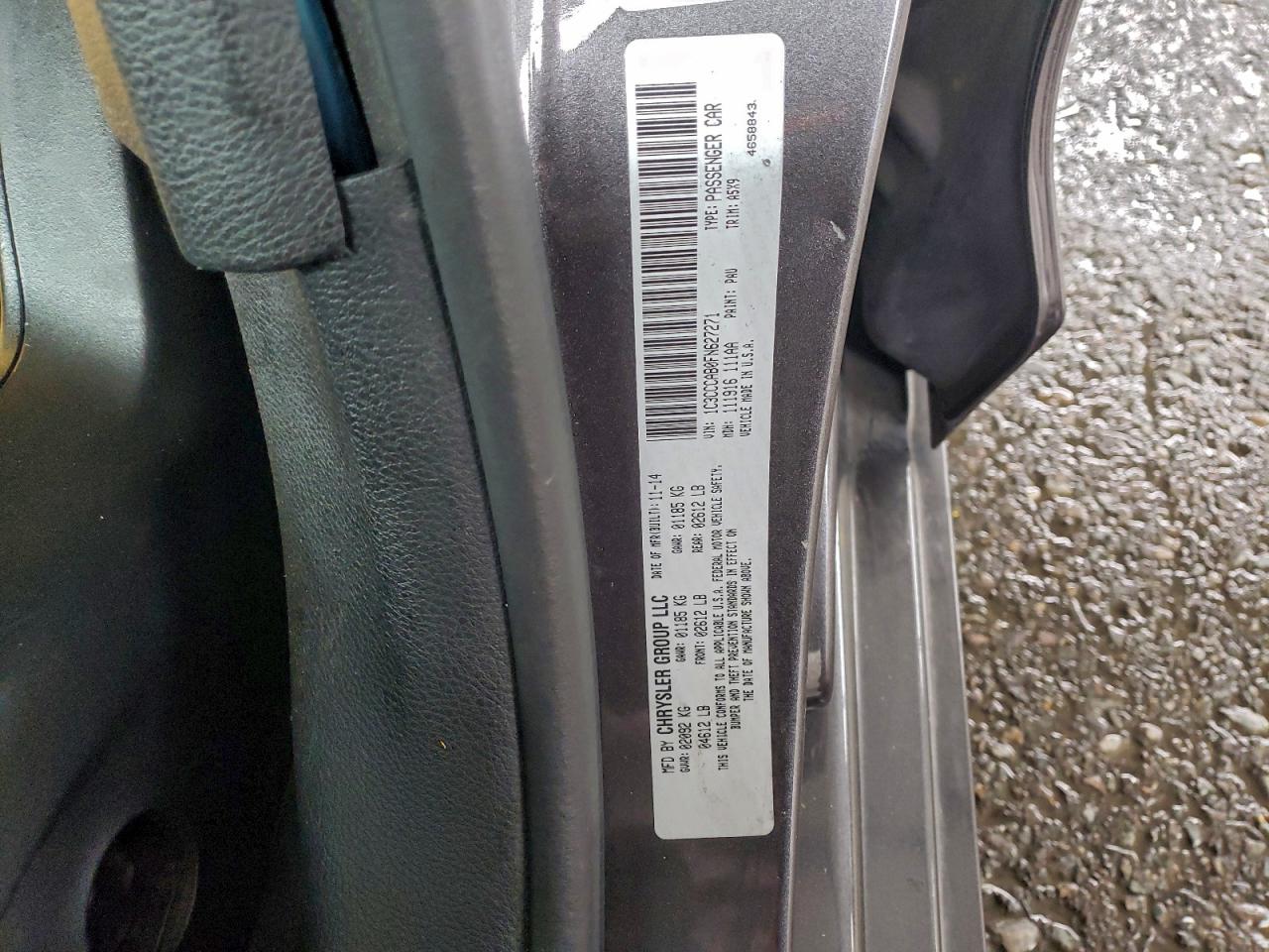 2015 Chrysler 200 Limited VIN: 1C3CCCAB0FN627271 Lot: 94444175