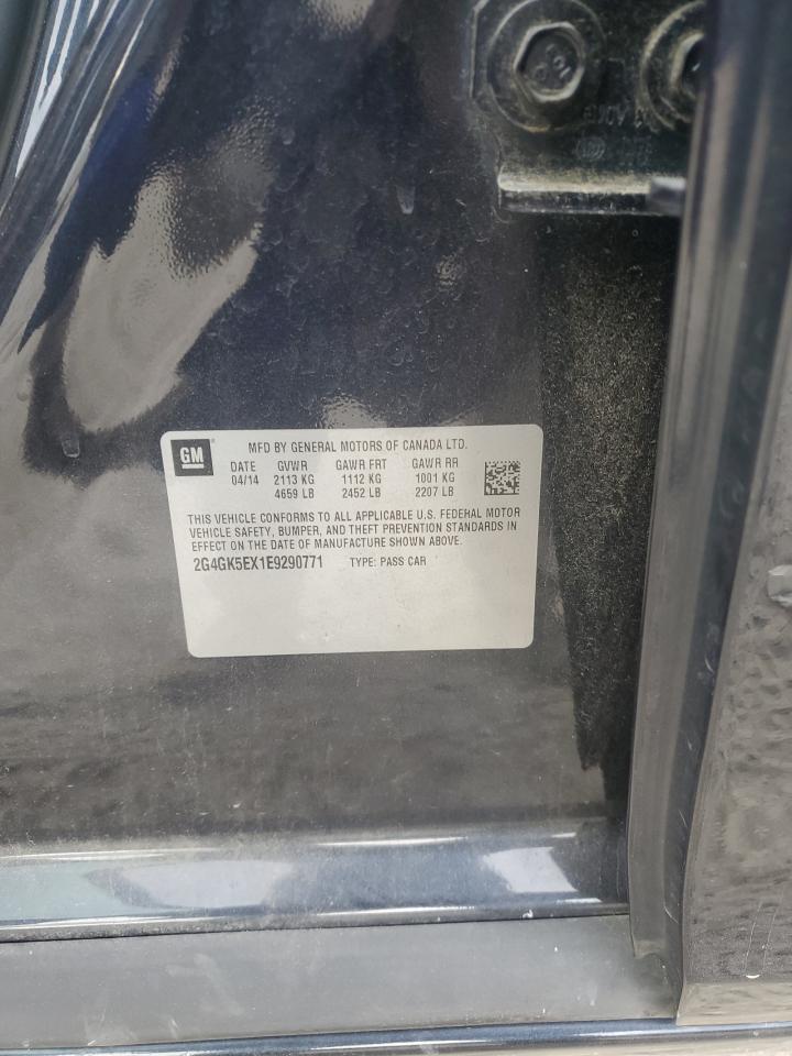 2014 Buick Regal VIN: 2G4GK5EX1E9290771 Lot: 92308725