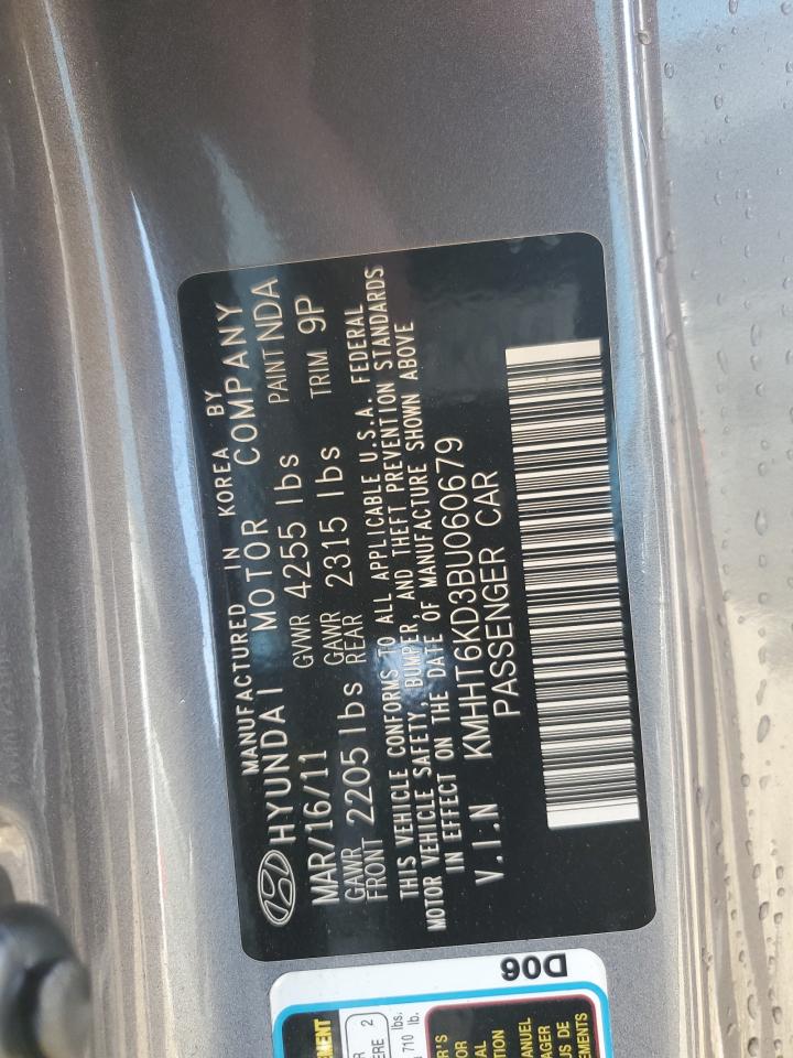 2011 Hyundai Genesis Coupe 2.0T VIN: KMHHT6KD3BU060679 Lot: 91714775