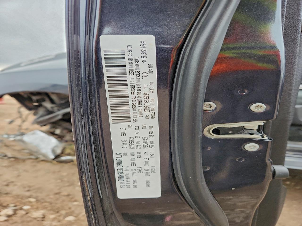 2014 Ram 1500 Slt VIN: 1C6RR7LTXES392841 Lot: 94054065