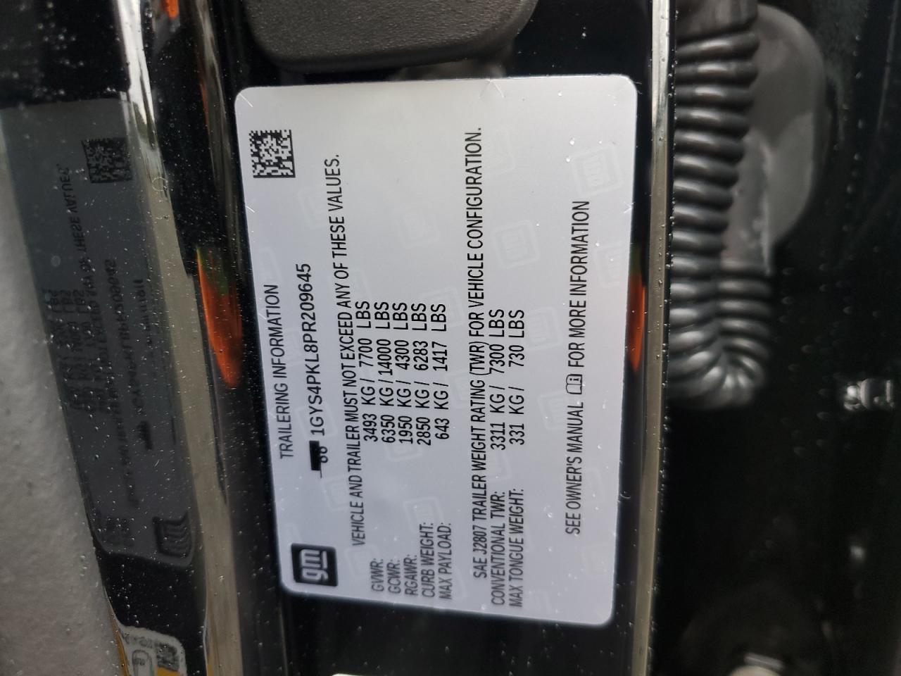 2023 Cadillac Escalade Esv Sport VIN: 1GYS4PKL8PR209645 Lot: 92889665