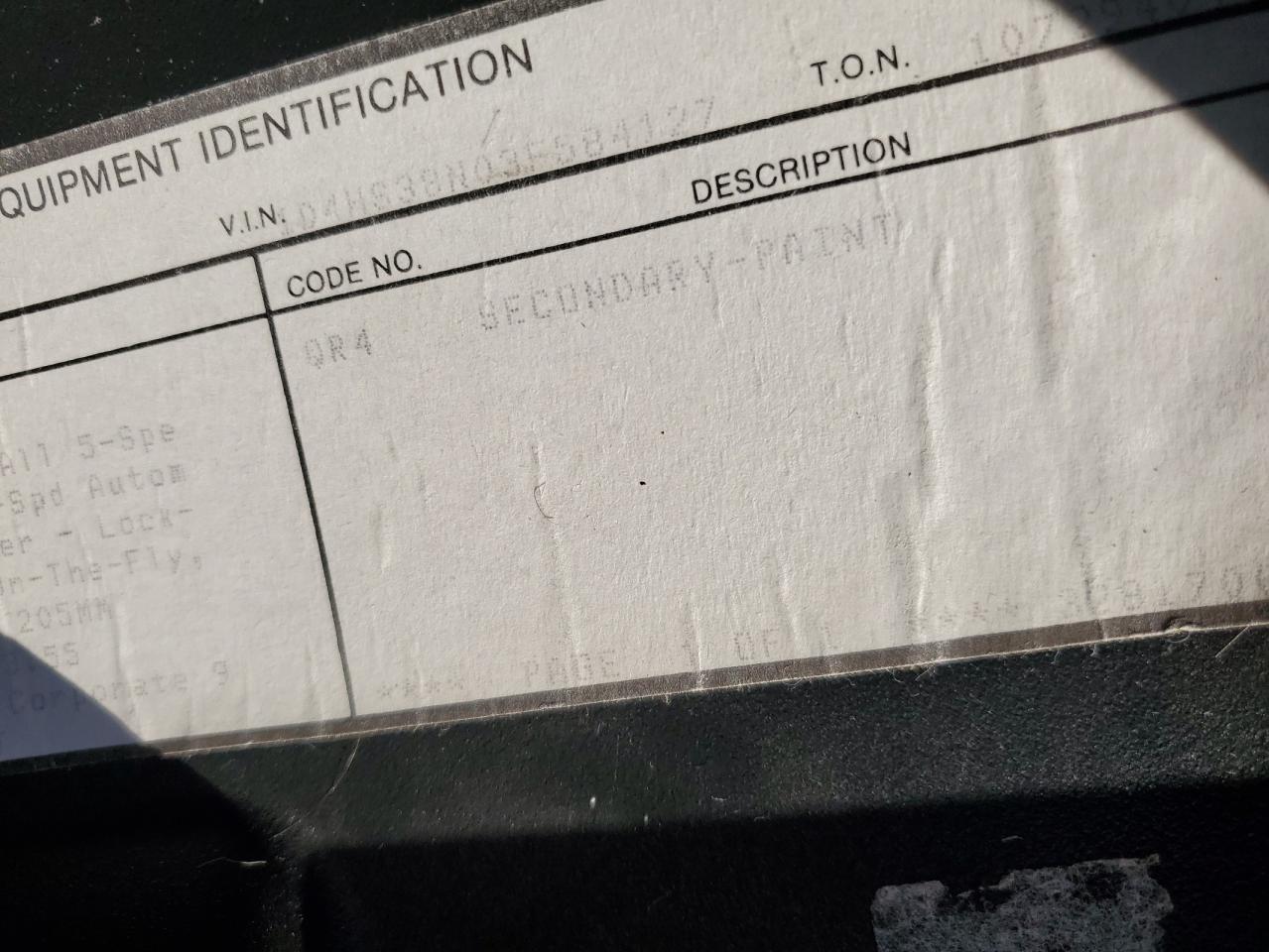 2003 Dodge Durango Sport VIN: 1D4HS38N03F584127 Lot: 84759785