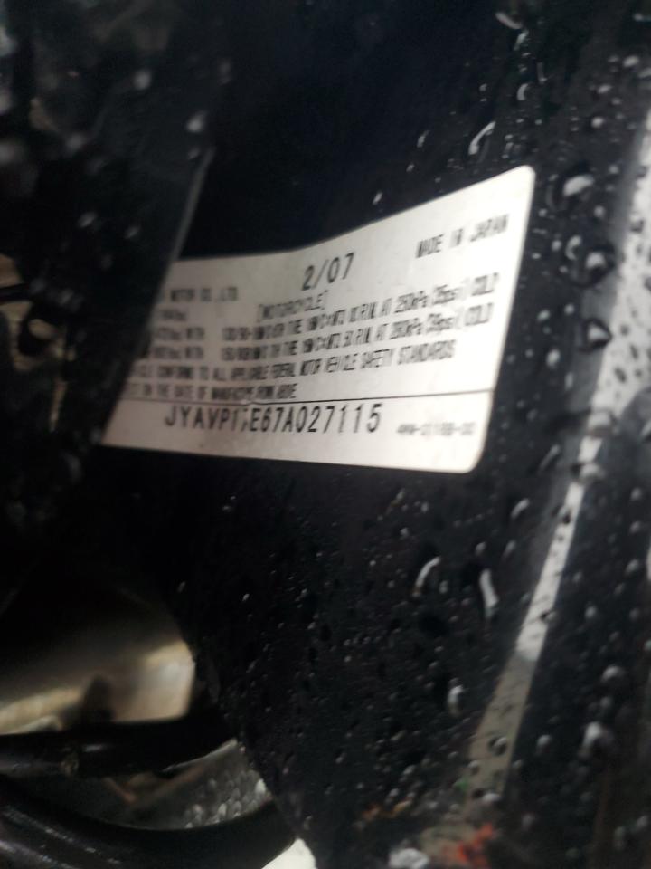 2007 Yamaha Xv1700 A VIN: JYAVP17E67A027115 Lot: 91233545