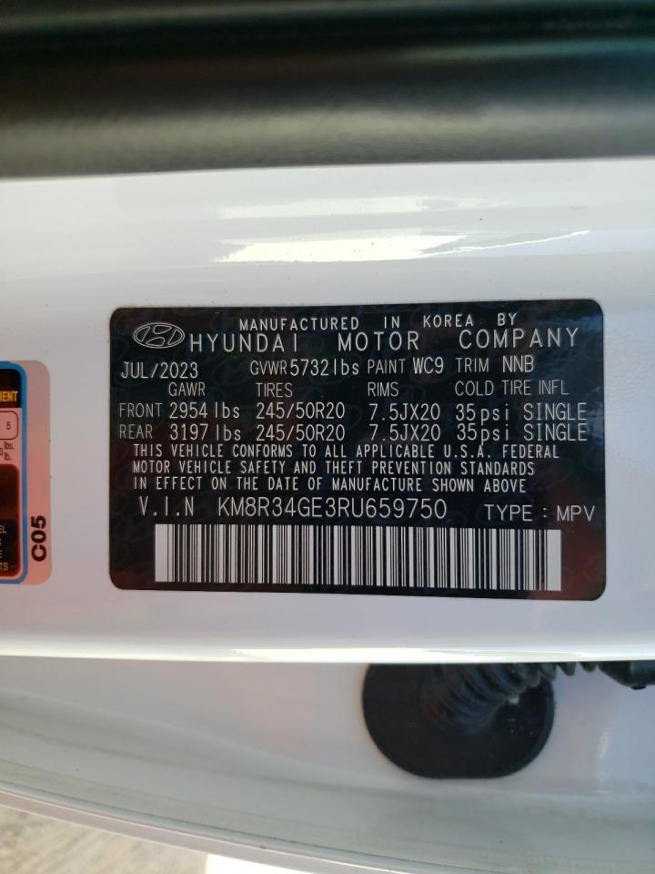 2024 Hyundai Palisade Xrt VIN: KM8R34GE3RU659750 Lot: 92954165