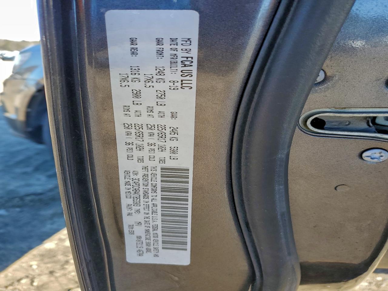 2019 Dodge Journey Se VIN: 3C4PDCAB4KT853303 Lot: 92764455