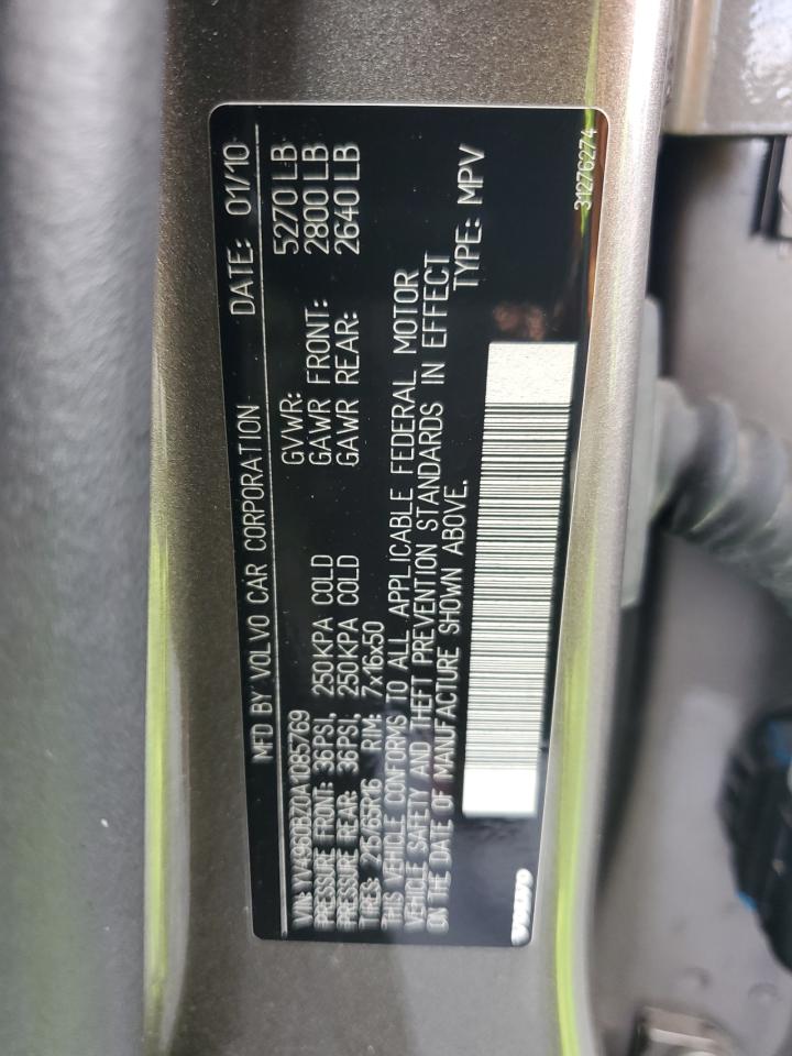 2010 Volvo Xc70 3.2 VIN: YV4960BZ0A1085769 Lot: 90930825