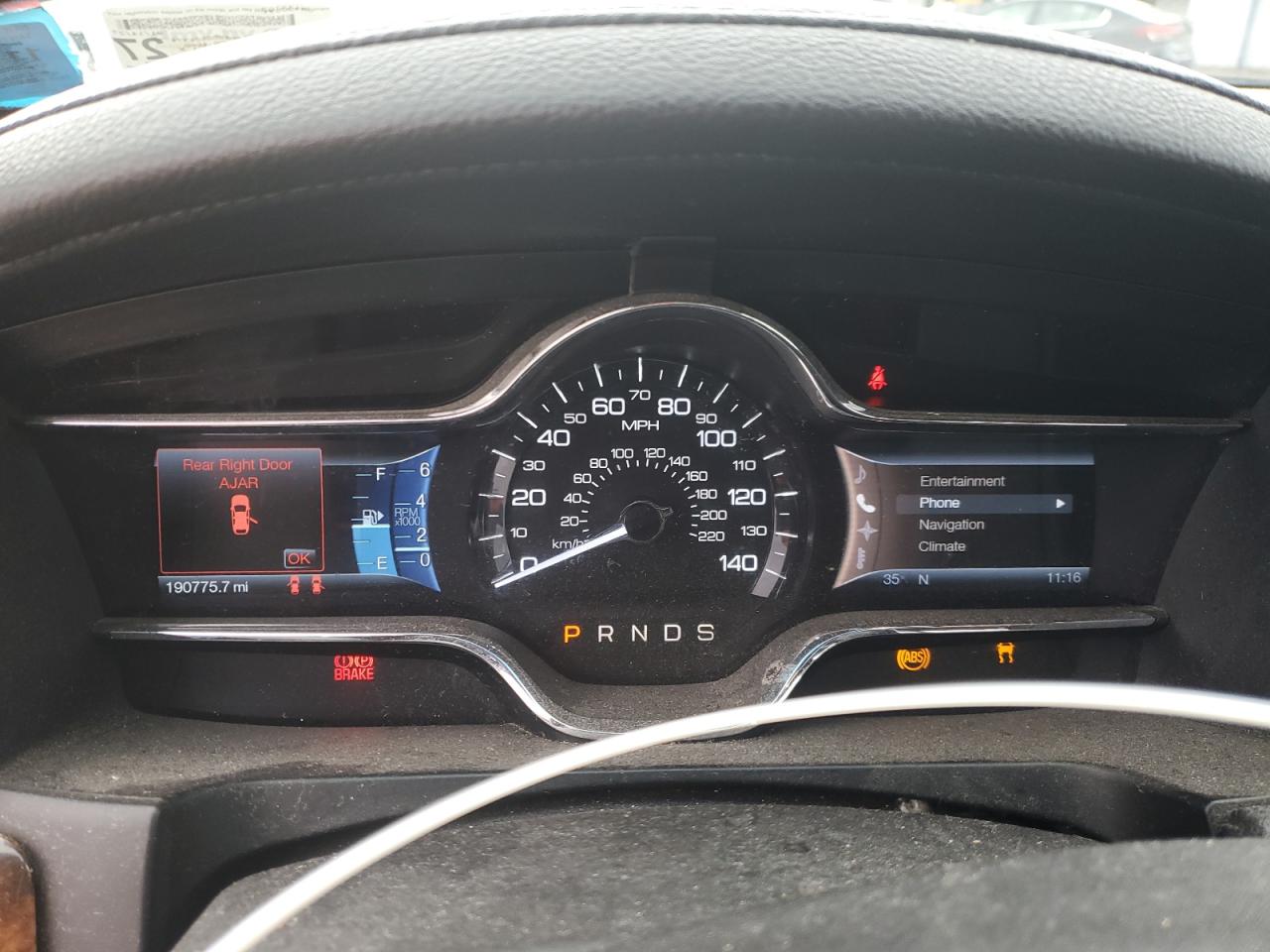 2013 Lincoln Mks VIN: 1LNHL9DK8DG606374 Lot: 92564555