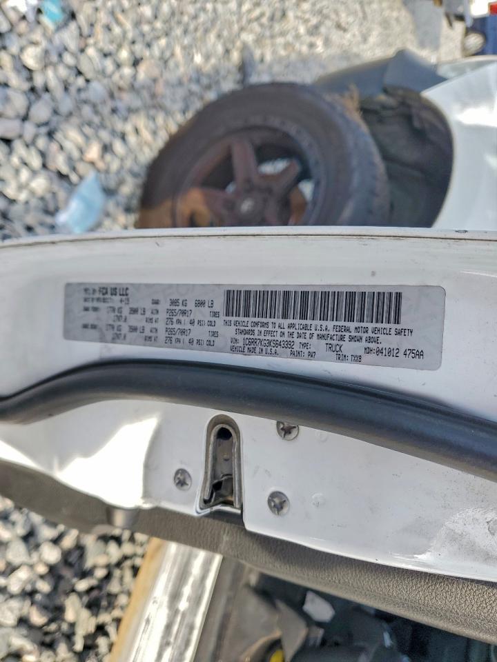 2019 Ram 1500 Classic Tradesman VIN: 1C6RR7KG3KS643392 Lot: 92455865