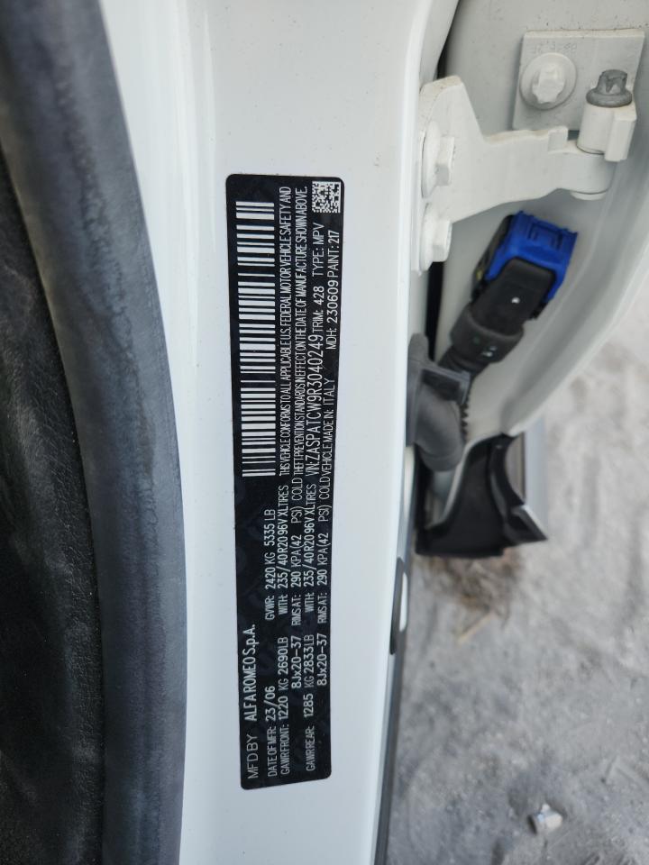 2024 Alfa Romeo Tonale Ti VIN: ZASPATCW9R3040249 Lot: 91194105