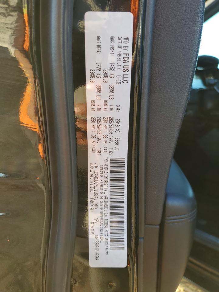 2020 Dodge Durango Gt VIN: 1C4RDJDG7LC116341 Lot: 92810255