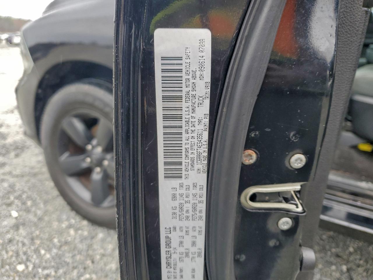 2014 Ram 1500 St VIN: 1C6RR6FT4ES435611 Lot: 93943535