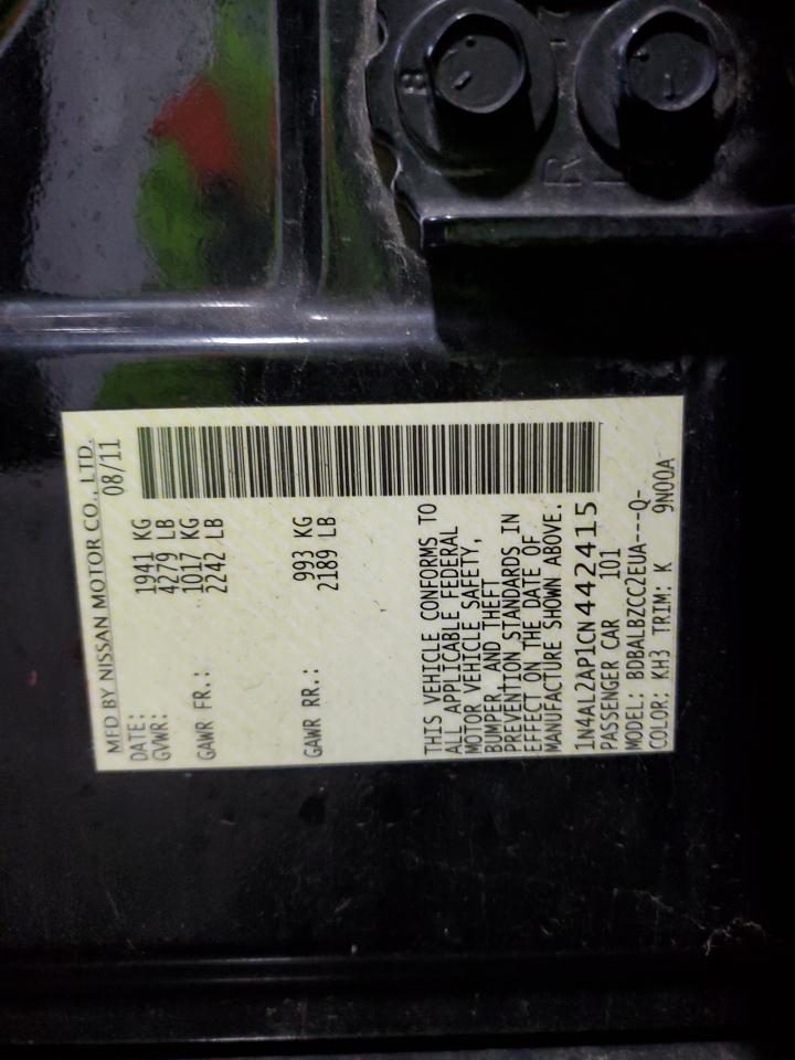 2012 Nissan Altima Base VIN: 1N4AL2AP1CN442415 Lot: 93624235