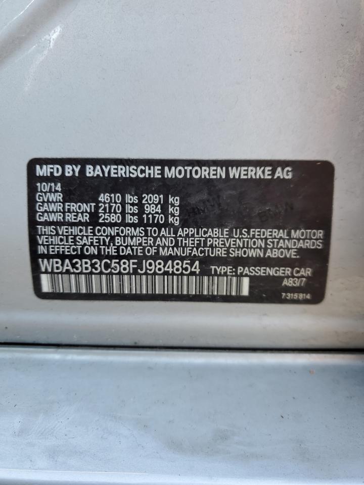 2015 BMW 328 Xi VIN: WBA3B3C58FJ984854 Lot: 93894215