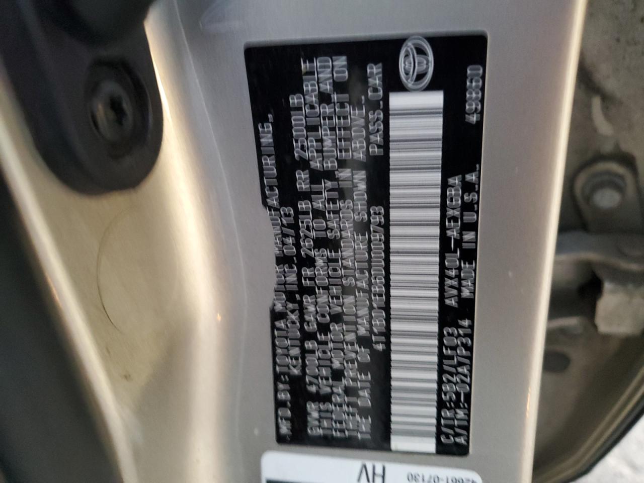 2013 Toyota Avalon Hybrid VIN: 4T1BD1EB6DU009793 Lot: 91392185