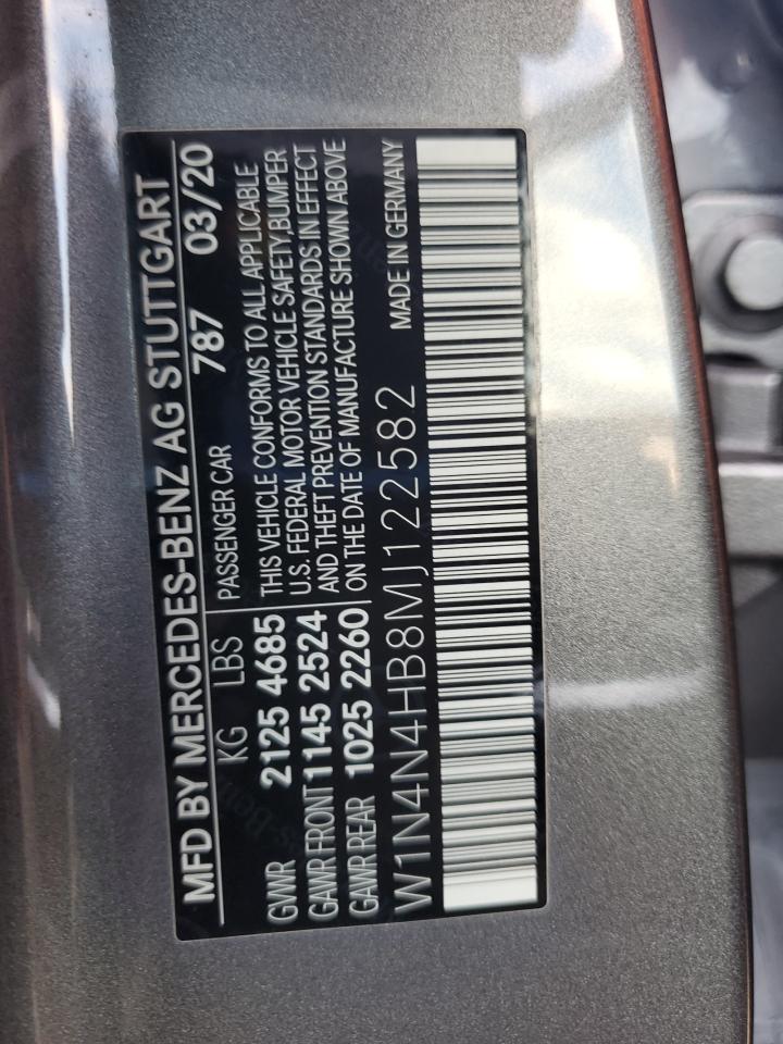 2021 Mercedes-Benz Gla 250 4Matic VIN: W1N4N4HB8MJ122582 Lot: 90720075