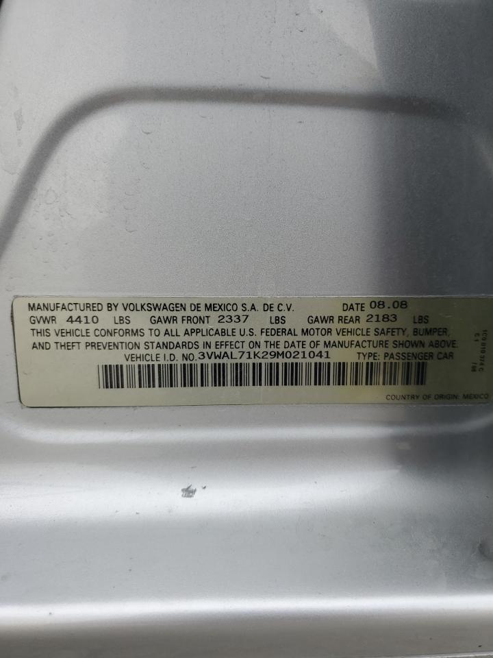 2009 Volkswagen Jetta Tdi VIN: 3VWAL71K29M021041 Lot: 92418245
