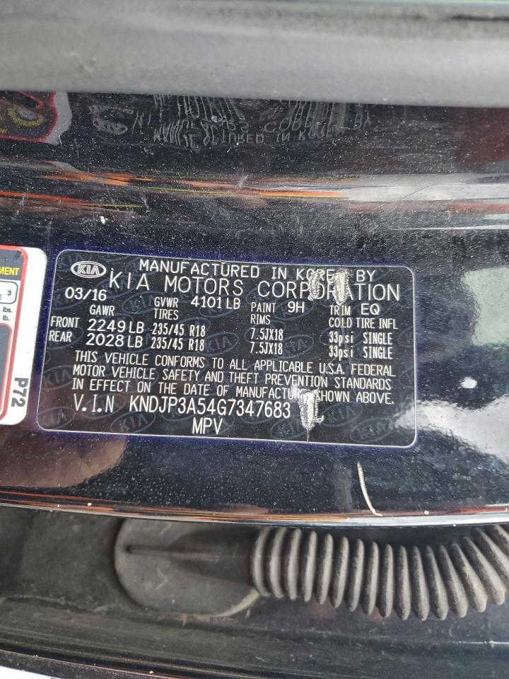 2016 Kia Soul + VIN: KNDJP3A54G7347683 Lot: 94173545