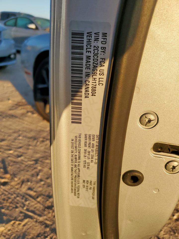 2020 Dodge Challenger Sxt VIN: 2C3CDZAG9LH178804 Lot: 91945145