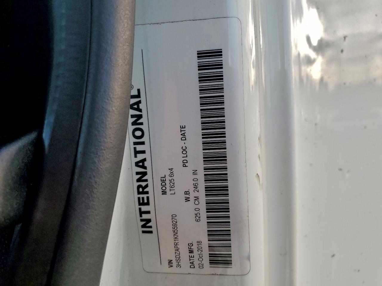 2019 International Lt625 VIN: 3HSDZAPR1KN559270 Lot: 93230455