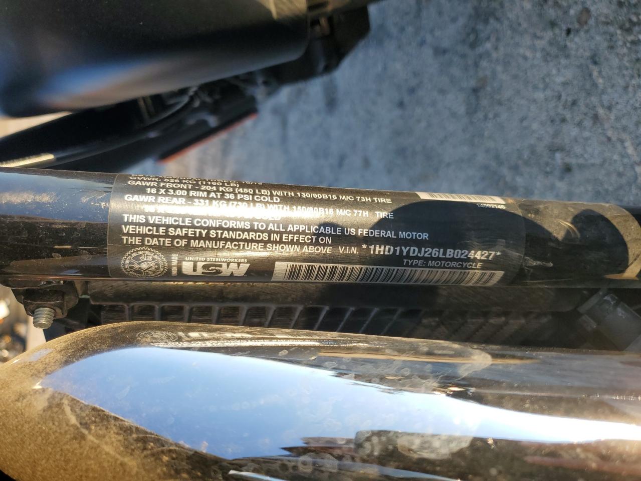 2020 Harley-Davidson Flsl VIN: 1HD1YDJ26LB024427 Lot: 93669555