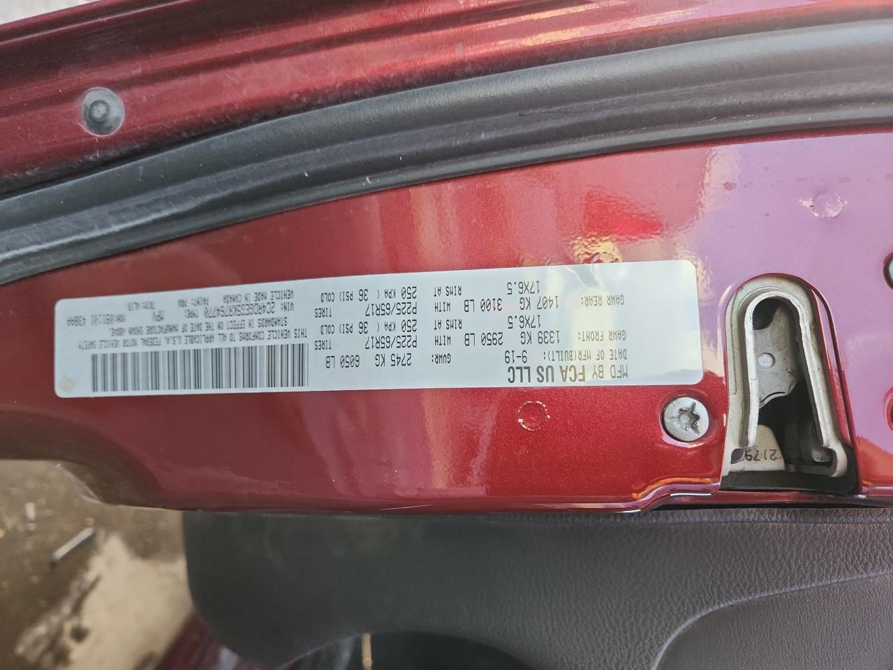 2019 Dodge Grand Caravan Gt VIN: 2C4RDGEG5KR764770 Lot: 93559475