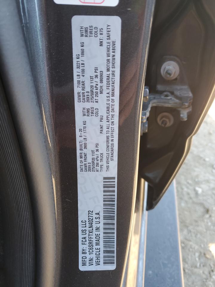 2020 Ram 1500 Big Horn/Lone Star VIN: 1C6SRFFTXLN402772 Lot: 93212375