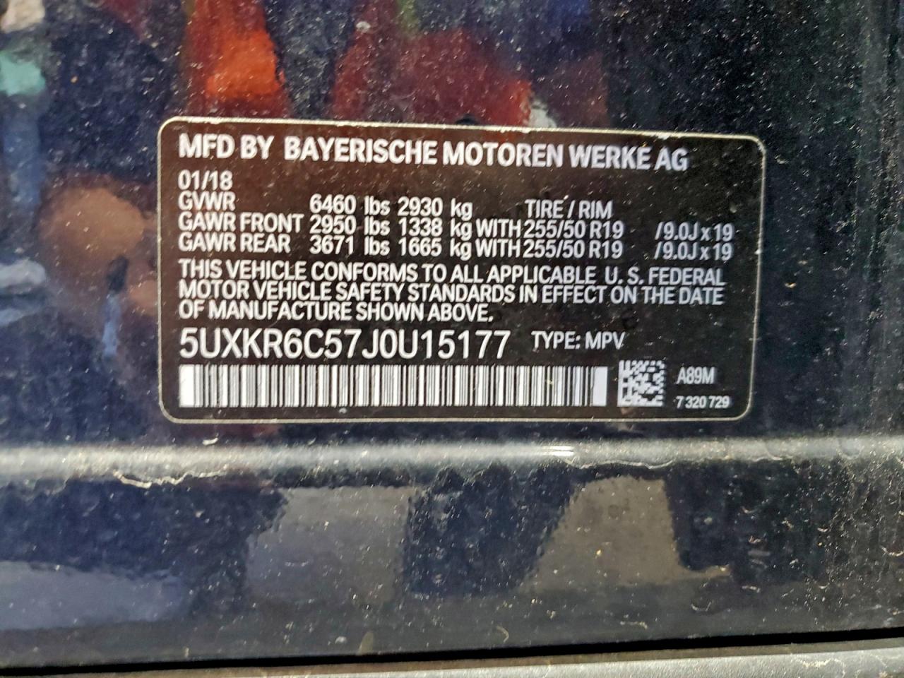 2018 BMW X5 xDrive50I VIN: 5UXKR6C57J0U15177 Lot: 90800915