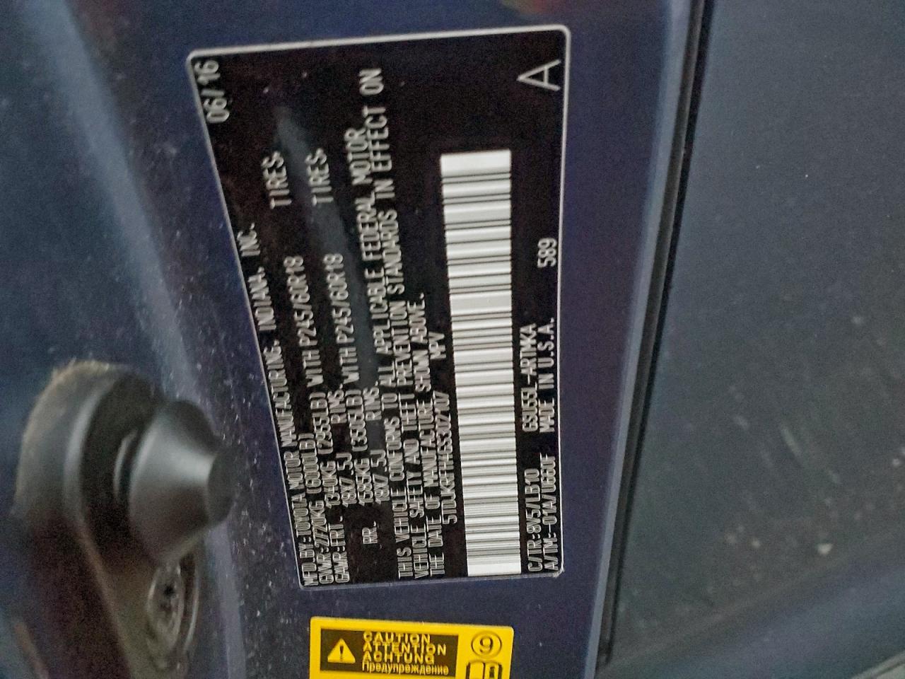 2016 Toyota Highlander Xle VIN: 5TDJKRFH4GS302107 Lot: 94518925