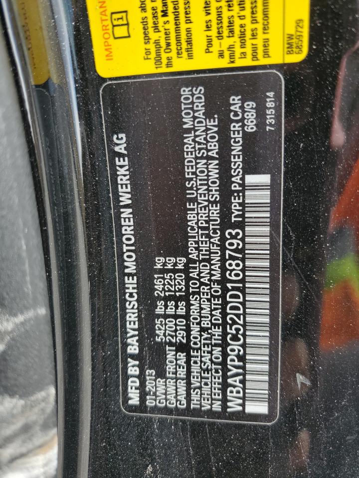 2013 BMW 650 I VIN: WBAYP9C52DD168793 Lot: 93090135