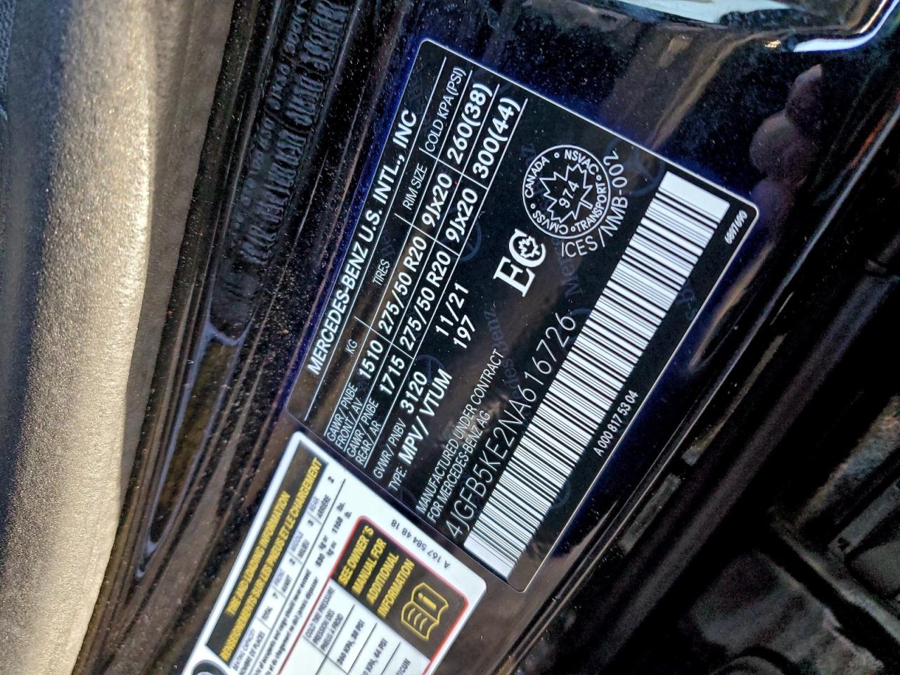 2022 Mercedes-Benz Gle 450 4Matic VIN: 4JGFB5KE2NA616726 Lot: 94232835