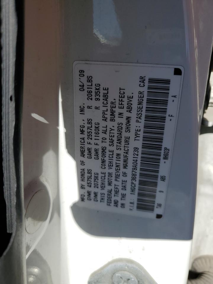 2009 Honda Accord Exl VIN: 1HGCP36879A041239 Lot: 92396065