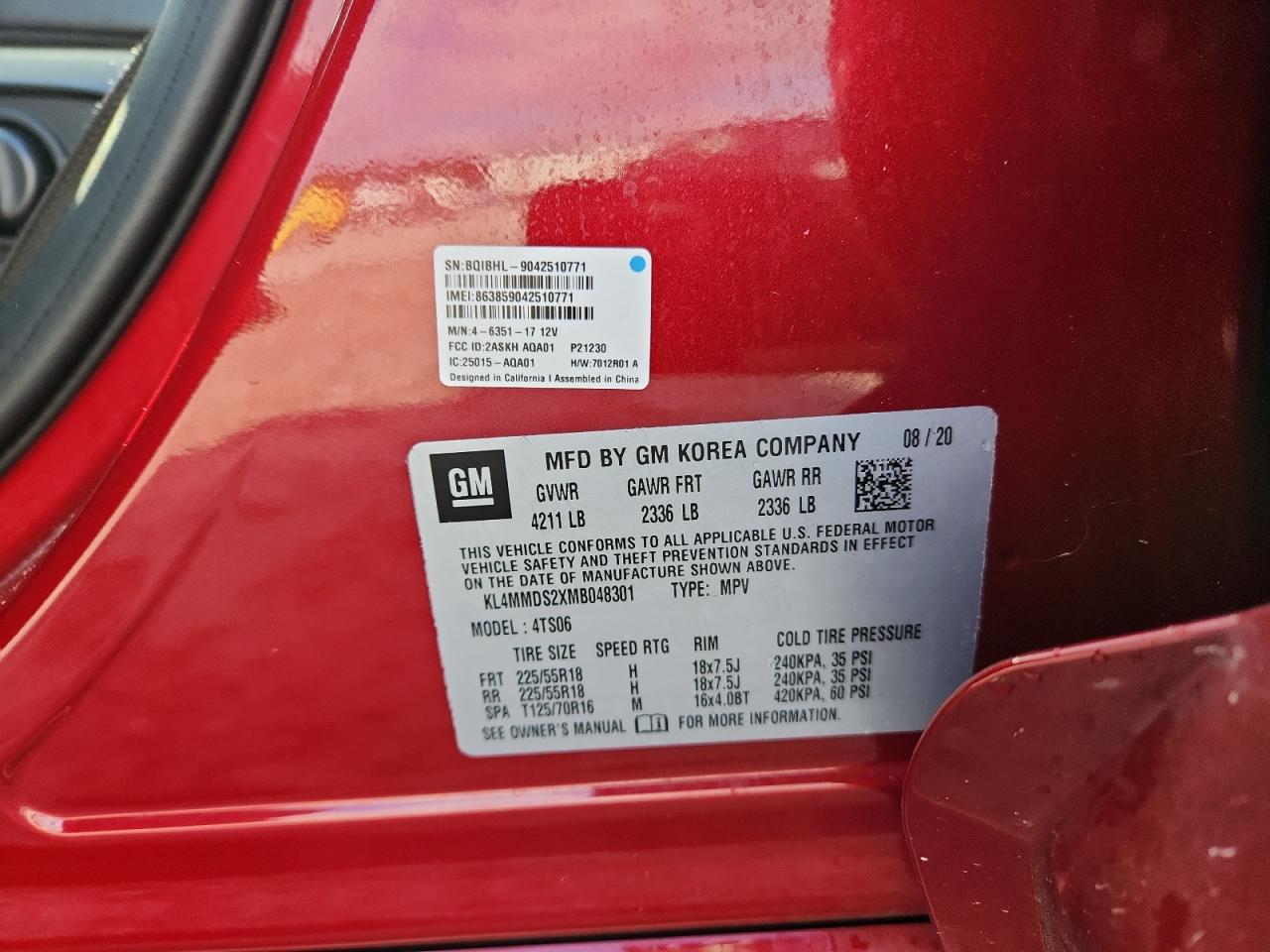 2021 Buick Encore Gx Select VIN: KL4MMDS2XMB048301 Lot: 91696495