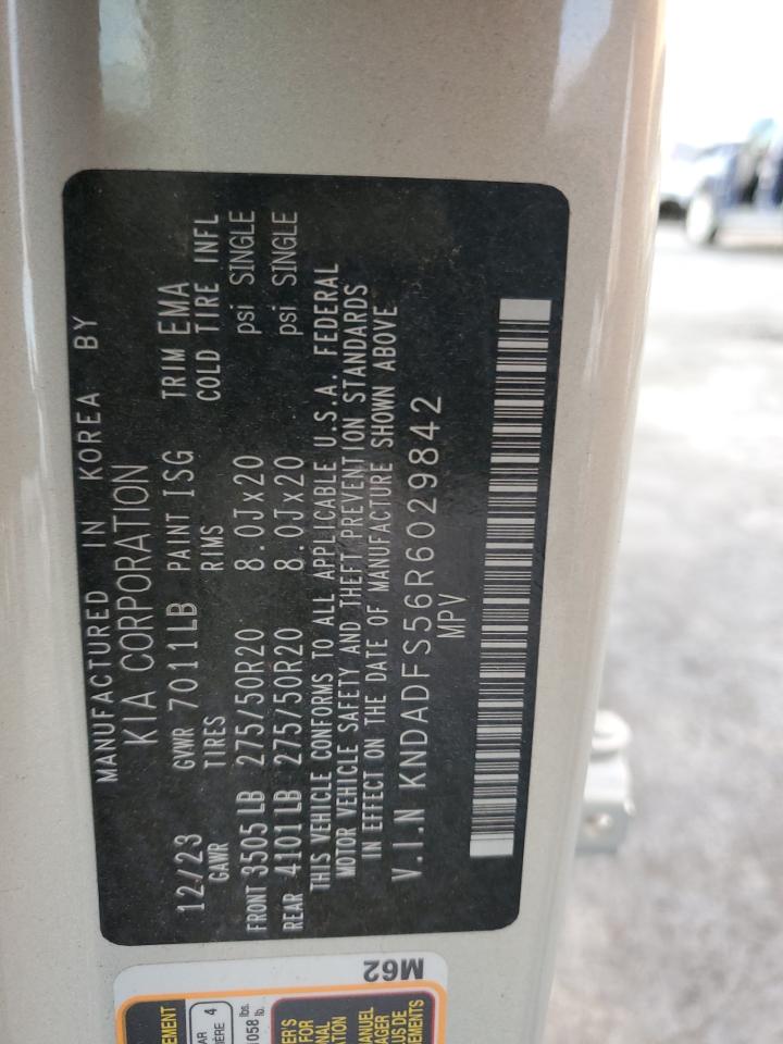 2024 Kia Ev9 Land VIN: KNDADFS56R6029842 Lot: 93348365