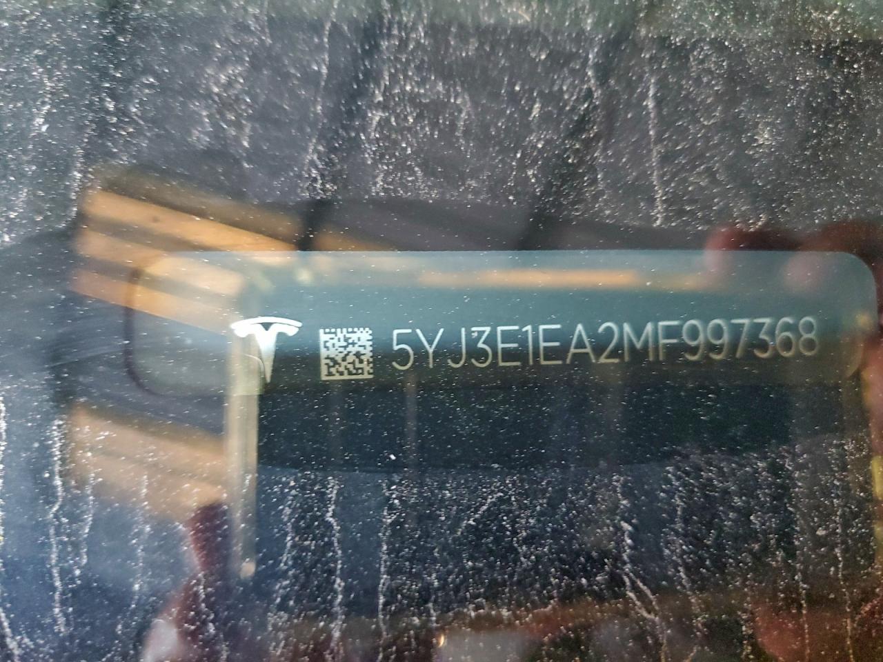 2021 Tesla Model 3 VIN: 5YJ3E1EA2MF997368 Lot: 93708775